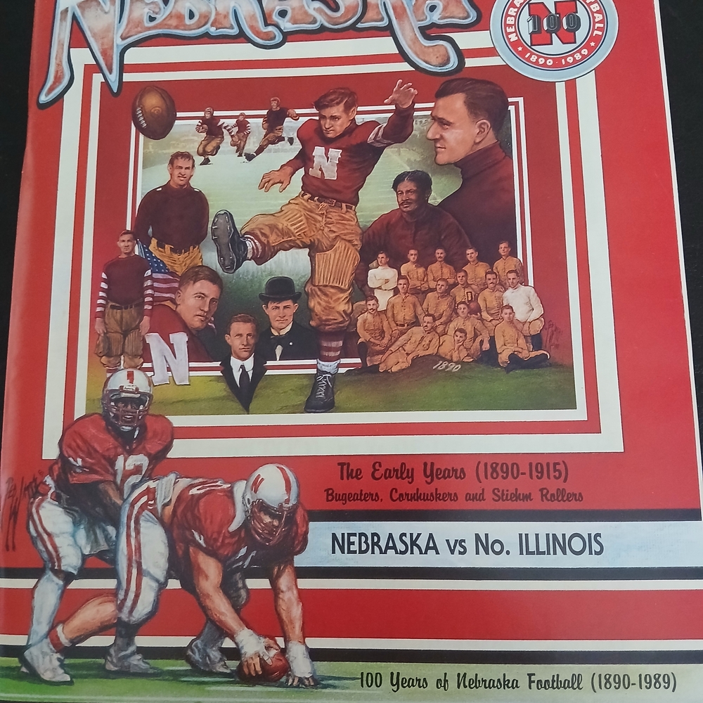 1989 Nebraska Cornhuskers v Northern Illinois Football Program 9 - 9 - 89